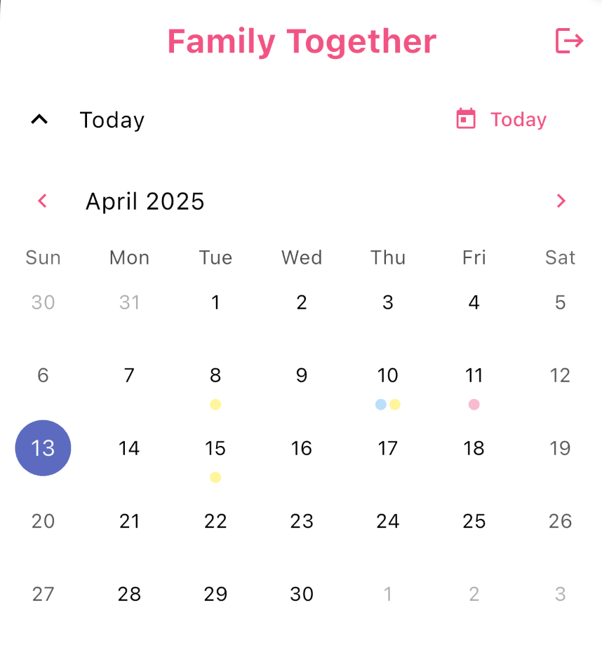 Family Together App Screenshot 1