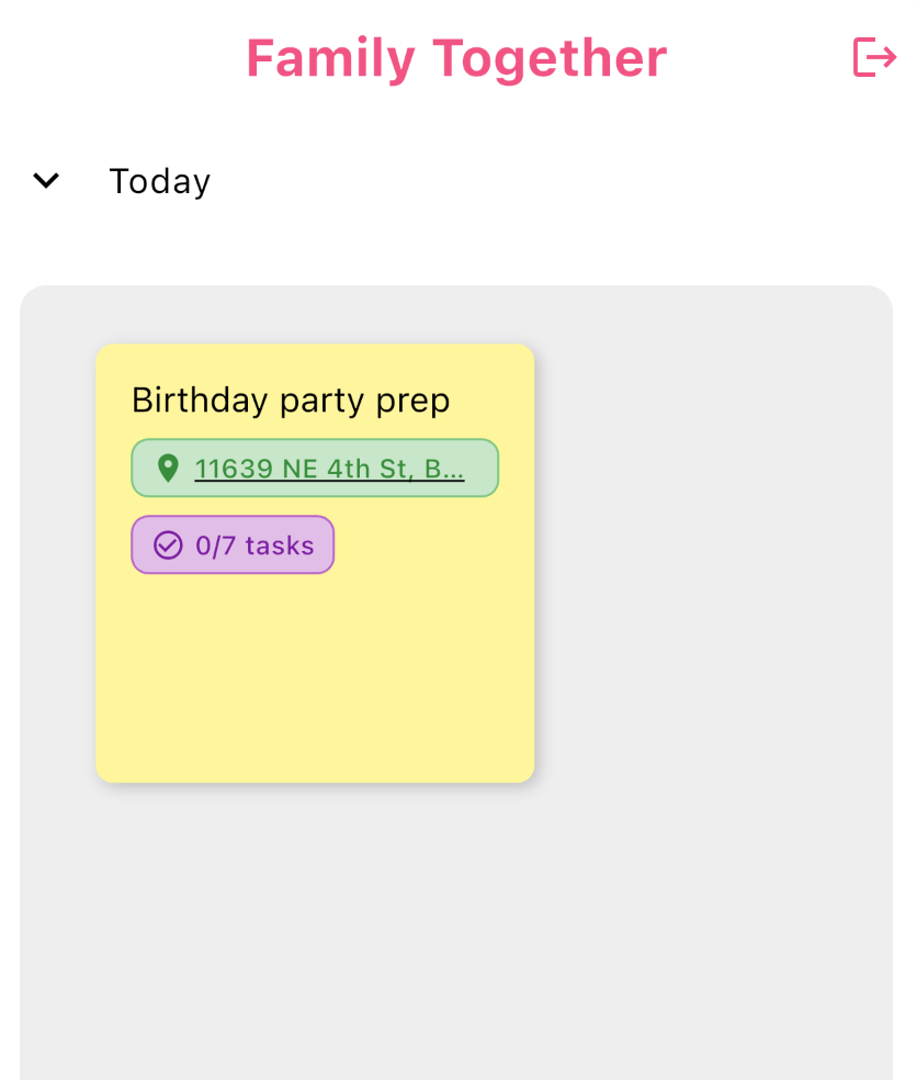 Family Together App Screenshot 2